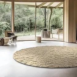 Rund matta - Amberley Natural Cotton Shaggy (beige)