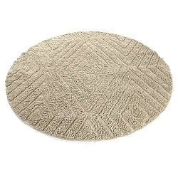 Rund matta - Amberley Natural Cotton Shaggy (beige)