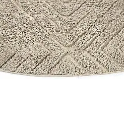 Rund matta - Amberley Natural Cotton Shaggy (beige)