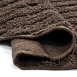 Rund matta - Amberley Natural Cotton Shaggy (brun)