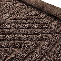 Rund matta - Amberley Natural Cotton Shaggy (brun)