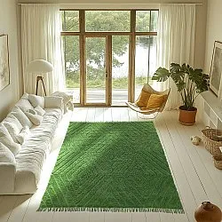 Ryamattor - Amberley Natural Cotton Shaggy (grön)