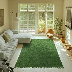 Ryamattor - Amberley Natural Cotton Shaggy (grön)