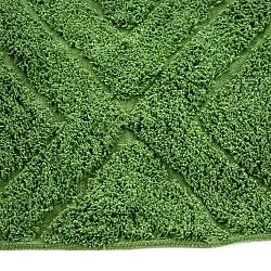 Rund matta - Amberley Natural Cotton Shaggy (grön)