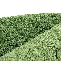 Rund matta - Amberley Natural Cotton Shaggy (grön)