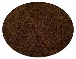 Rund matta - Andrea Natural Cotton Shaggy (brun)