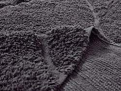 Rund matta - Andrea Natural Cotton Shaggy (svart)