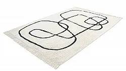 Ryamattor - Bavello Natural Cotton Shaggy (offwhite/svart)