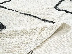 Ryamattor - Bavello Natural Cotton Shaggy (offwhite/svart)