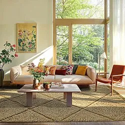 Ryamattor - Bellevue Natural Cotton Shaggy (beige/brun)