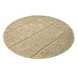 Rund matta - Bellevue Natural Cotton Shaggy (beige/brun)