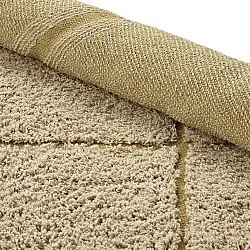 Rund matta - Bellevue Natural Cotton Shaggy (beige/brun)