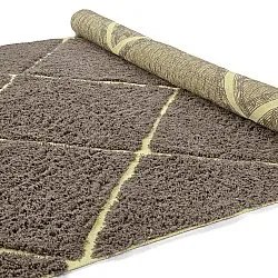 Ryamattor - Bellevue Natural Cotton Shaggy (brun/gul)