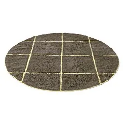 Rund matta - Bellevue Natural Cotton Shaggy (brun/gul)