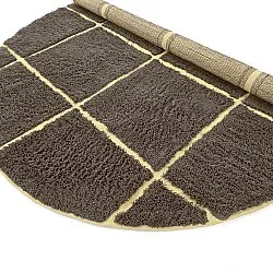 Rund matta - Bellevue Natural Cotton Shaggy (brun/gul)