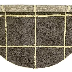 Rund matta - Bellevue Natural Cotton Shaggy (brun/gul)