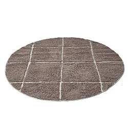 Rund matta - Bellevue Natural Cotton Shaggy (taupe/grön)