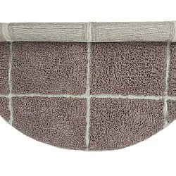 Rund matta - Bellevue Natural Cotton Shaggy (taupe/grön)