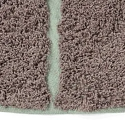 Rund matta - Bellevue Natural Cotton Shaggy (taupe/grön)