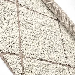 Rund matta - Bellevue Natural Cotton Shaggy (offwhite/beige)