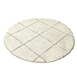 Rund matta - Bellevue Natural Cotton Shaggy (offwhite/beige)