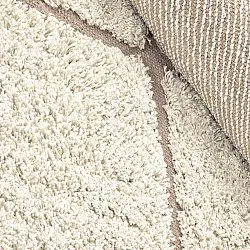 Rund matta - Bellevue Natural Cotton Shaggy (offwhite/beige)