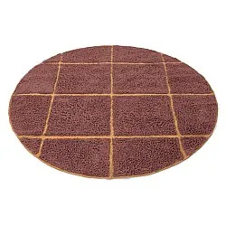 Rund matta - Bellevue Natural Cotton Shaggy (röd/orange)