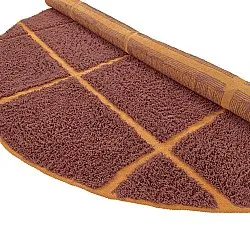Rund matta - Bellevue Natural Cotton Shaggy (röd/orange)