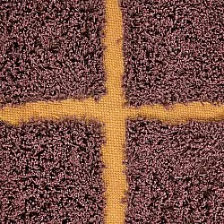 Rund matta - Bellevue Natural Cotton Shaggy (röd/orange)