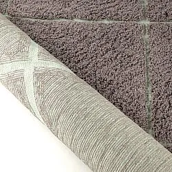 Ryamattor - Bellevue Natural Cotton Shaggy (taupe/grön)