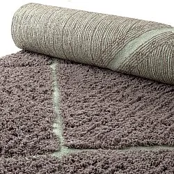 Ryamattor - Bellevue Natural Cotton Shaggy (taupe/grön)