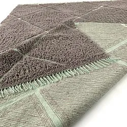 Ryamattor - Bellevue Natural Cotton Shaggy (taupe/grön)