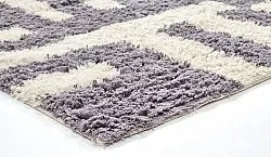 Ryamattor - Bergamo Natural Cotton Shaggy (grå/vit)