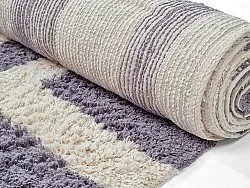 Ryamattor - Bergamo Natural Cotton Shaggy (grå/vit)