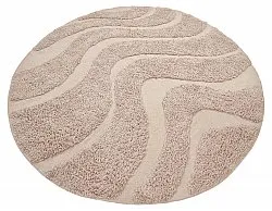 Rund matta - Bonnie Natural Cotton Shaggy (beige)