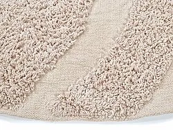 Rund matta - Bonnie Natural Cotton Shaggy (beige)
