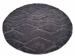 Rund matta - Brynn Natural Cotton Shaggy (svart)