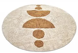 Rund matta - Cervia Natural Cotton Shaggy (beige)