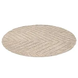 Rund matta - Conara Natural Cotton Shaggy (beige)