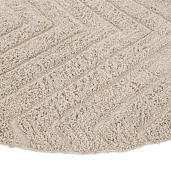 Rund matta - Conara Natural Cotton Shaggy (beige)