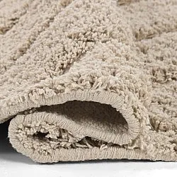 Rund matta - Conara Natural Cotton Shaggy (beige)