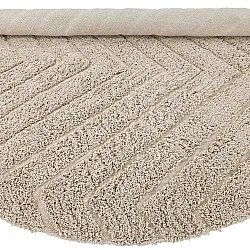 Rund matta - Conara Natural Cotton Shaggy (beige)