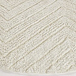 Rund matta - Conara Natural Cotton Shaggy (offwhite)