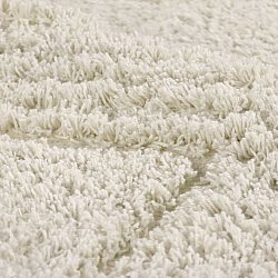 Rund matta - Conara Natural Cotton Shaggy (offwhite)