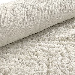Rund matta - Conara Natural Cotton Shaggy (offwhite)