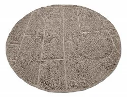 Rund matta - Cremona Natural Cotton Shaggy (taupe)