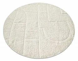 Rund matta - Cremona Natural Cotton Shaggy (offwhite)