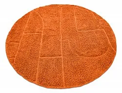 Rund matta - Cremona Natural Cotton Shaggy (orange)