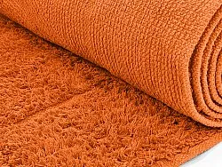 Rund matta - Cremona Natural Cotton Shaggy (orange)