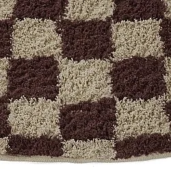 Rund matta - Elsey Natural Cotton Shaggy (beige/brun)